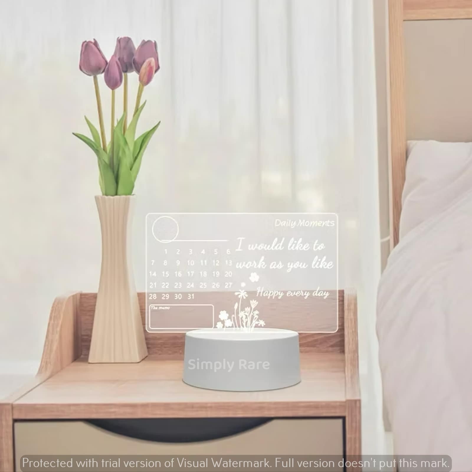 Calendar 3D Lamp with Marker - Image 4
