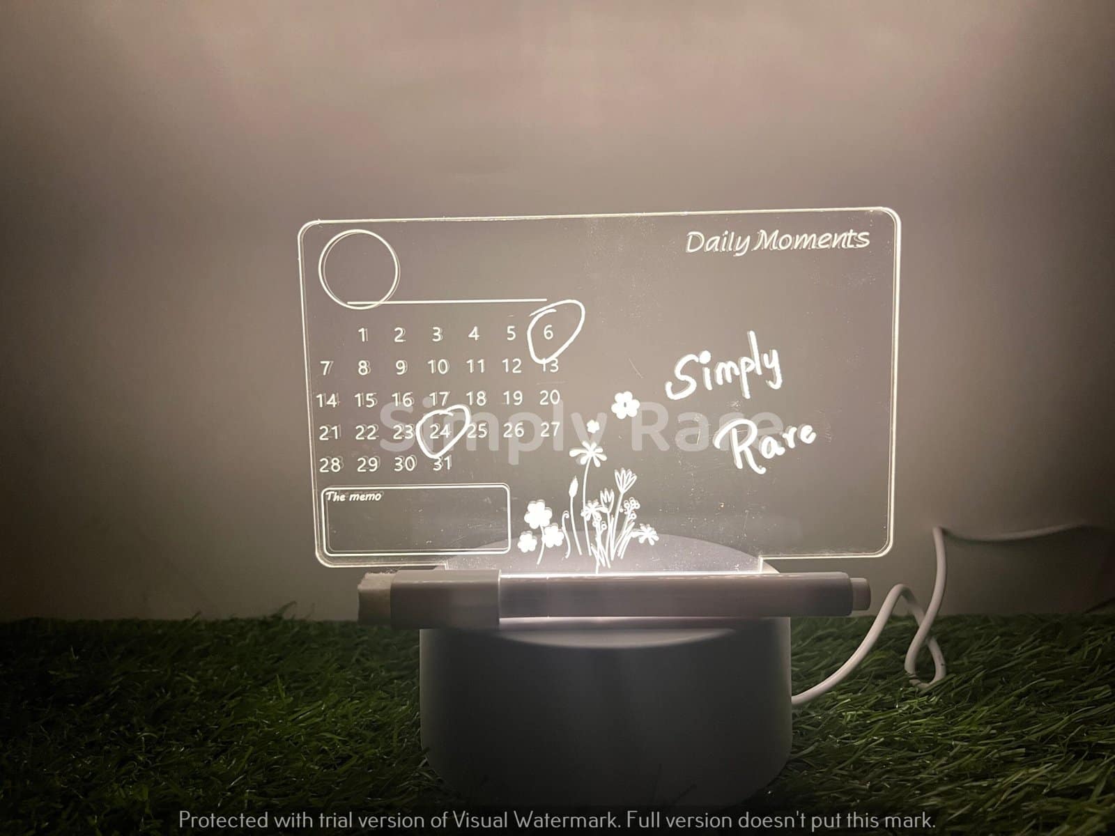 Calendar 3D Lamp with Marker - Image 3