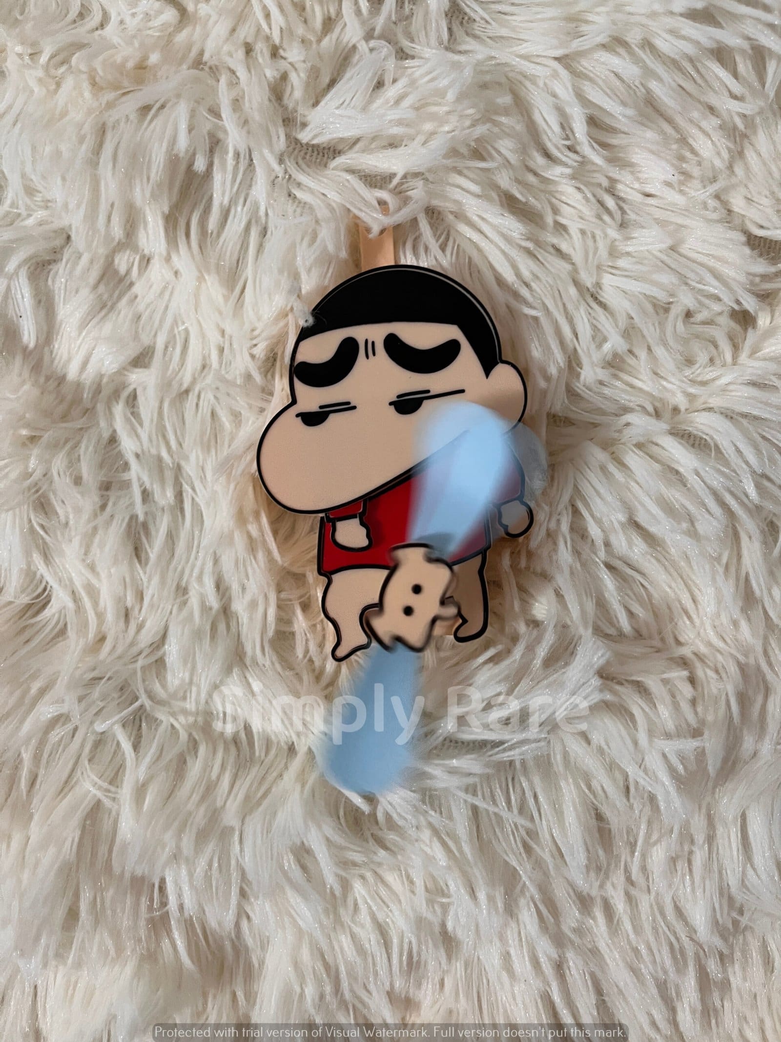 Shinchan Scratching Fan Keychain - Image 2