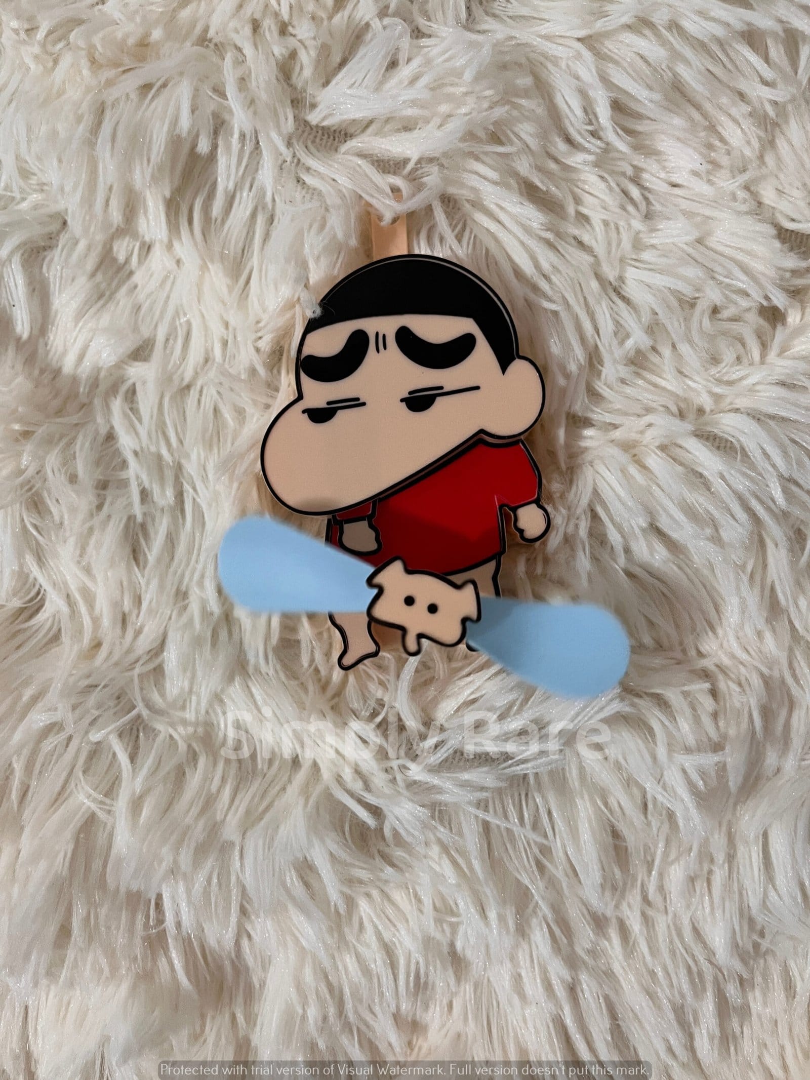Shinchan Scratching Fan Keychain - Image 3