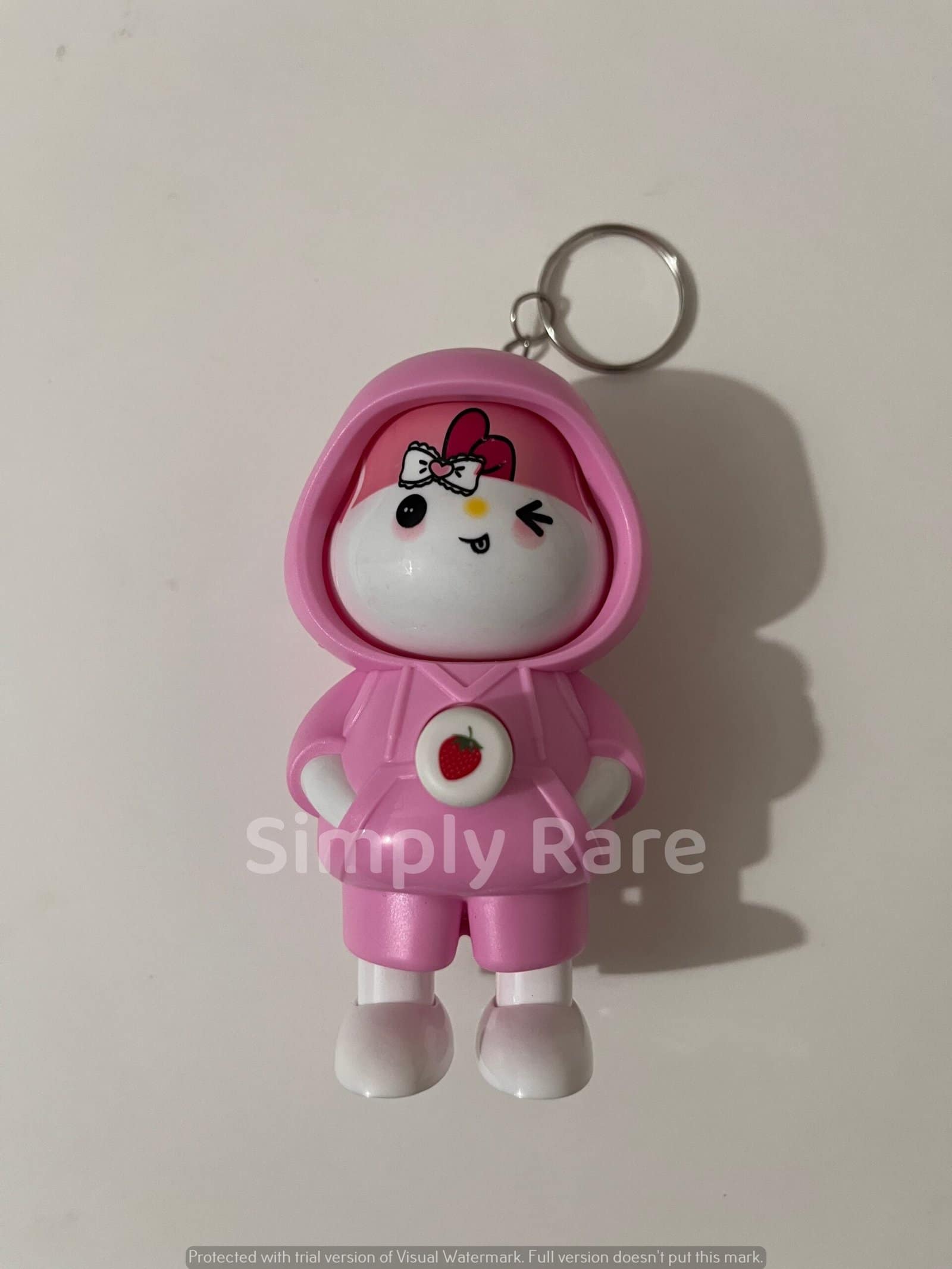 Pink Rabbit Face Changing Keychain