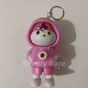 Pink Rabbit Face Changing Keychain