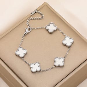 Five-Leaf Clover Bracelet - Silver